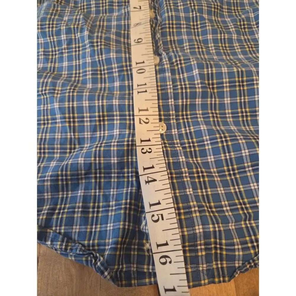 Ralph Lauren Toddler Boys Size 4T Blue Yellow Plaid Button Down Shirt EUC